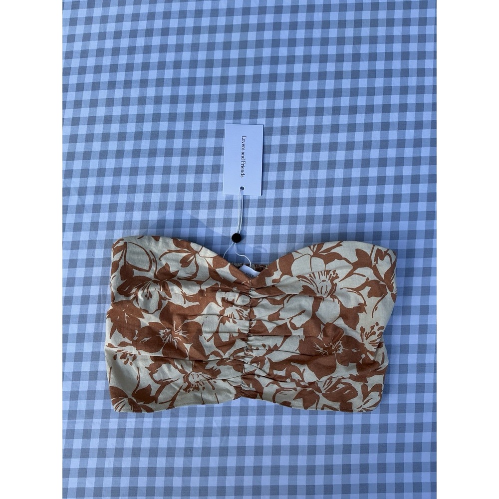 NWT‎ Revolve Lover Friends Women's Tube Top Ruched Floral Size Small
